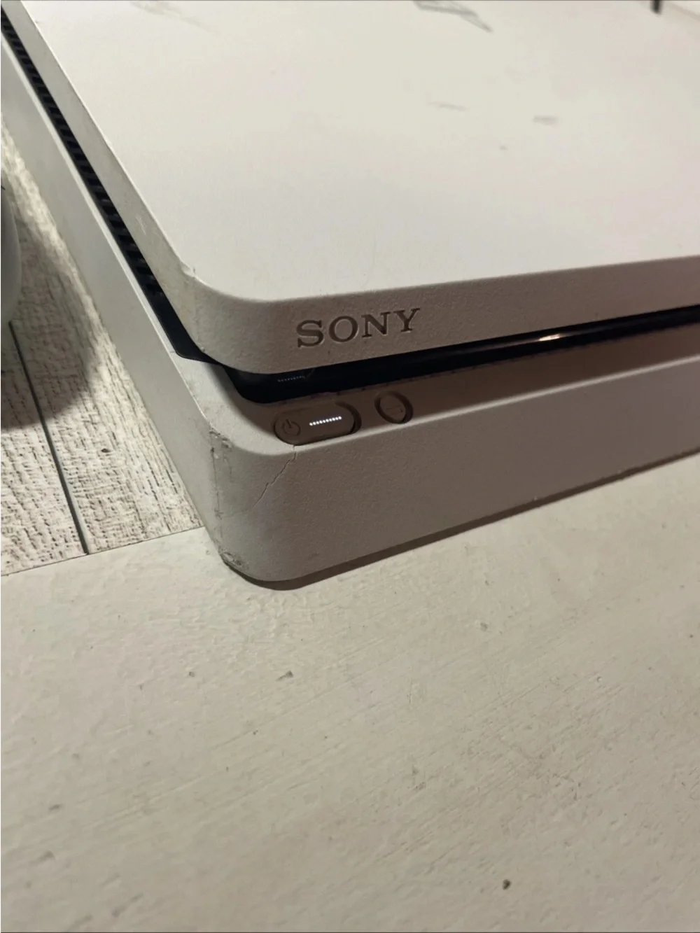 Sony White PS4 Slim with White, Purple and Camo Controllers